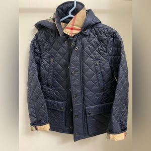 Burberry Navy Blue Quilted Jacket - Boys Size 8